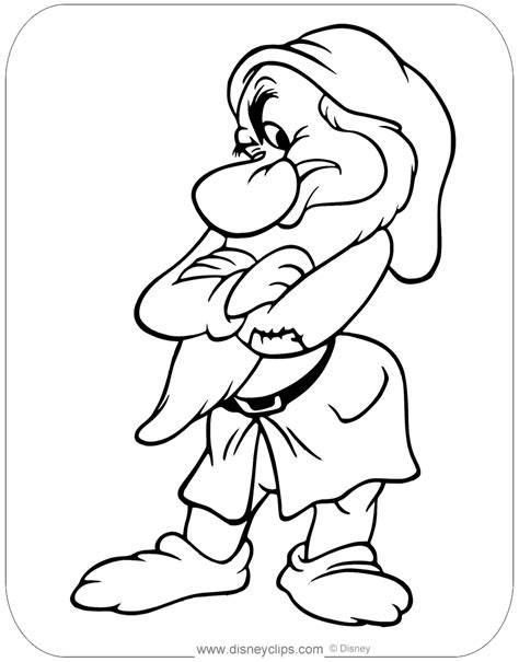 Snow White And The Seven Dwarfs Coloring Pages 5 Disneyclips