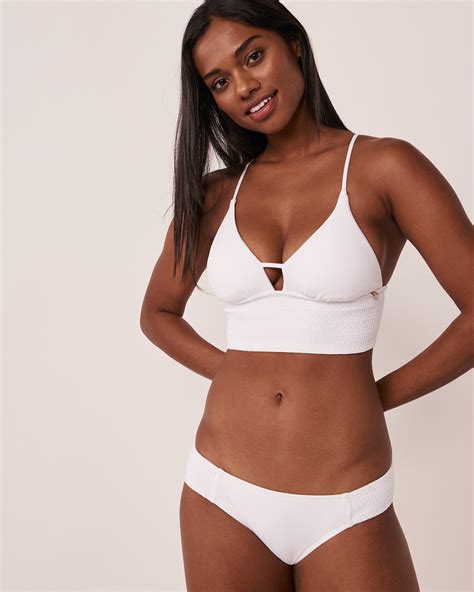 La Vie En Rose SOLID Laced Back Triangle Bikini Top