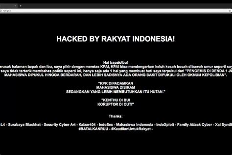 Website KPAI Dilaporkan Telah Diretas Oleh Hacker Indozone Tech