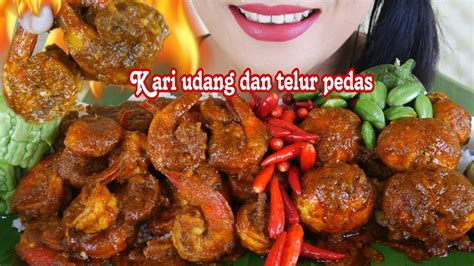 Eating Kari Udang Pedas Kari Telur Pedas Pete Dan Pare Mentah