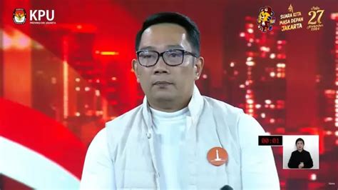 Pernyataan Ridwan Kamil Saat Sampaikan Visi Misi Di Debat Perdana