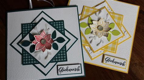 Große Quadratische Karte 14 cm mal 14 cm mit Stampin UP Produkten