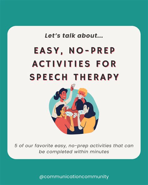 Easy No Prep Activities For Speech Therapy