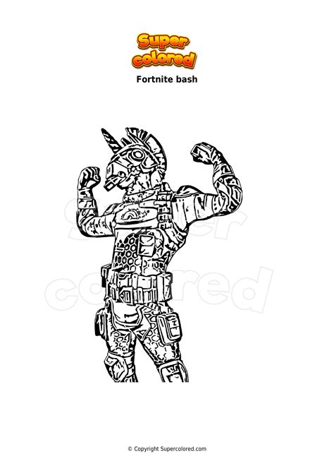 Coloring Page Fortnite Bash Supercolored