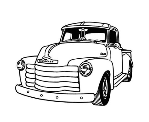 Truck Coloring Pages, Coloring Book Art, Colouring Pages, Chevy Pickup ...