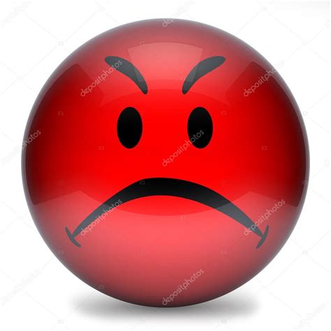 Smiley Red Angry 3d — Stock Photo © Pogotskyihk 111688578