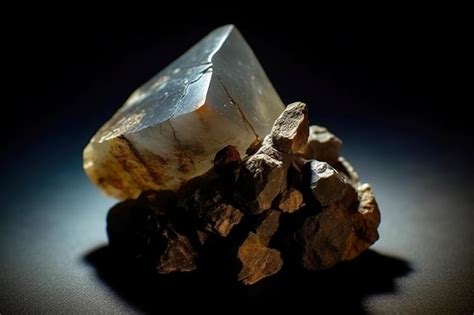 Piedra Mineral F Sil Oligoclase F Sil Cristalino Geol Gico Primer Plano