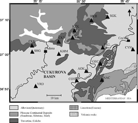 Simplified Geological Map Of The Study Area Adapted From The General