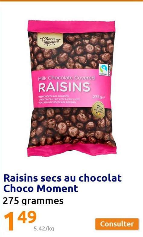 Promo Raisins Secs Au Chocolat Choco Moment Chez Action ICatalogue Fr