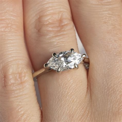 235 Ct Marquise Moissanite Engagement Ring Wedding Bridal Etsy