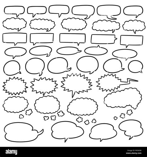 Vector Set Of Speech Bubbles Stock Vector Image And Art Alamy