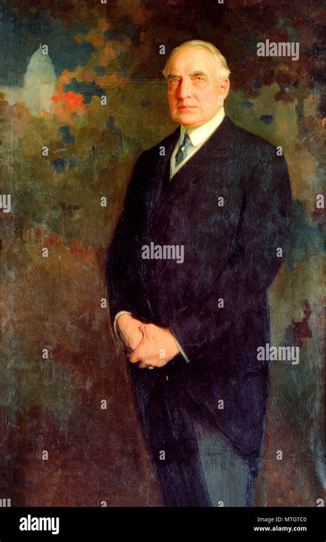 Official Presidential Portrait Of Warren G Harding 1922 Stock Photo