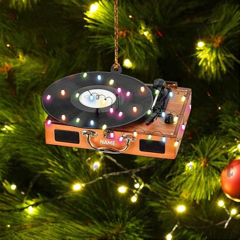 Personalized Vinyl Record Machine Christmas Ornament Custom Music Ornament Christmas T For