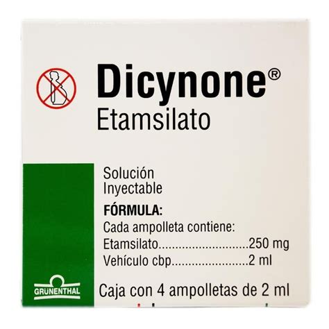 Dicynone Dicynone 250 mg solución inyectable 4 pzas de 2 ml c u Walmart