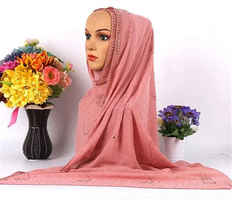 H1220a Latest Big Size Bubble Chiffon Muslim Long Scarf With