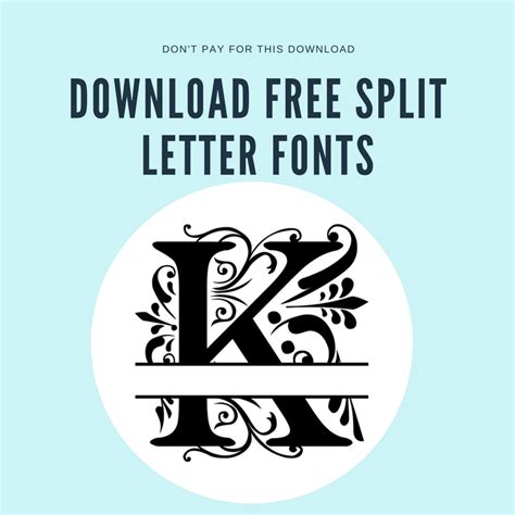 Free Split Monogram Fonts For Cricut | Paul Smith