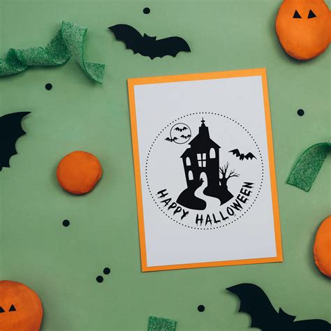 Halloween Holzstempel Haus Ø 40 mm stempel fabrik de