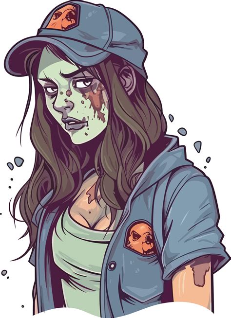 Sexy Zombie Girl Illustration Design Vector 22543741 Vector Art At Vecteezy