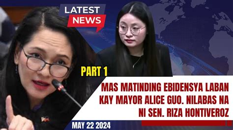 MGA EBIDENSYA LABAN KAY MAYOR ALICE GUO NILABAS NA NI SEN RIZA