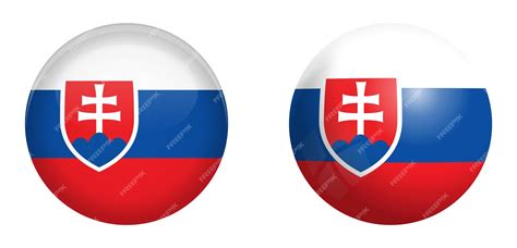 Premium Vector Slovakia Flag Under 3d Dome Button And On Glossy