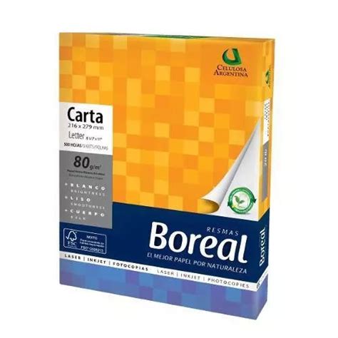 Resma Boreal Carta Multifunci N De Hojas De G Blanco De