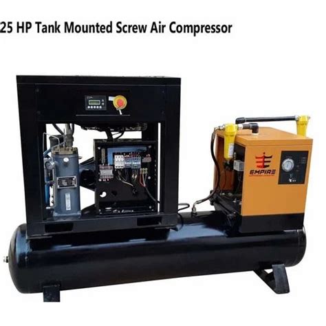 Empire Ac Three Phase Hp Tank Mounted Screw Air Compressor Maximum