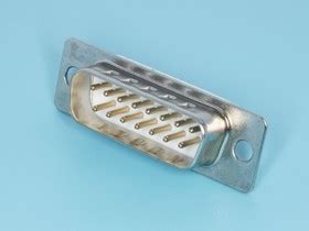 DB-15M, Разъем D-SUB 15 контактов, вилка на кабель, пайка, БМ | купить ...