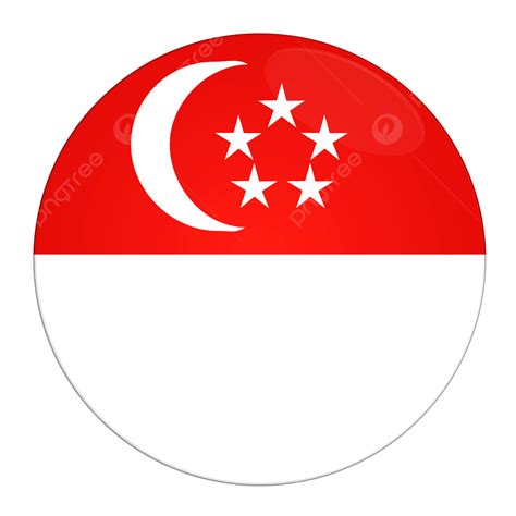 Singapore Button With Flag Logo Sign Shape Banner Png Transparent