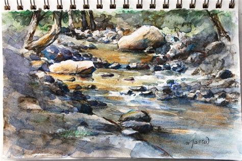 Marcios Art Journal Boulder Creek Sketch