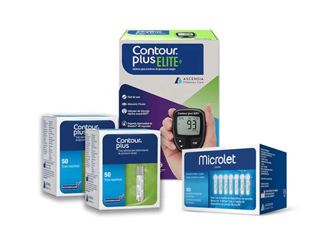 Glucómetro CONTOURPLUS ELITE 100 Tiras 100 Lancetas Contour Plus