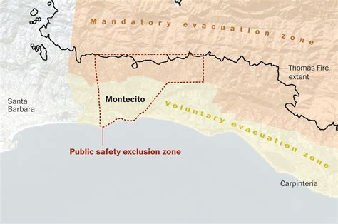 Before and after photos the mudslides in Montecito - Washington Post