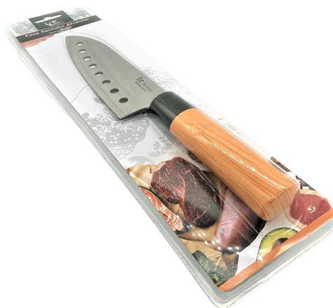 Faca De Cozinha Chef Samurai Japonesa Santoku C Sulcos Inox