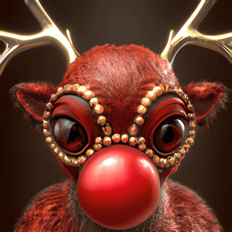 Rudolf The Red Nose Reindeer Graphic · Creative Fabrica