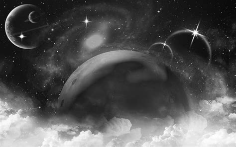 Black And White Space Wallpaper | PixLith