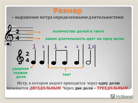 Презентация на тему: "Метр. Сильная и слабая доли в музыке. Такт ...