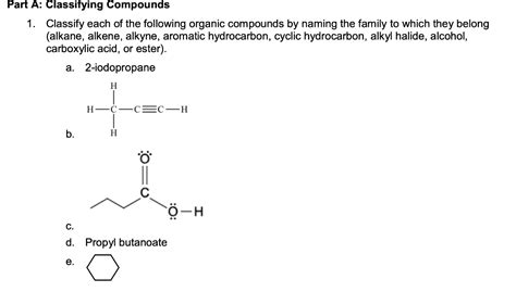 Solved Part A Classifying Compounds Classify Each Of The Following