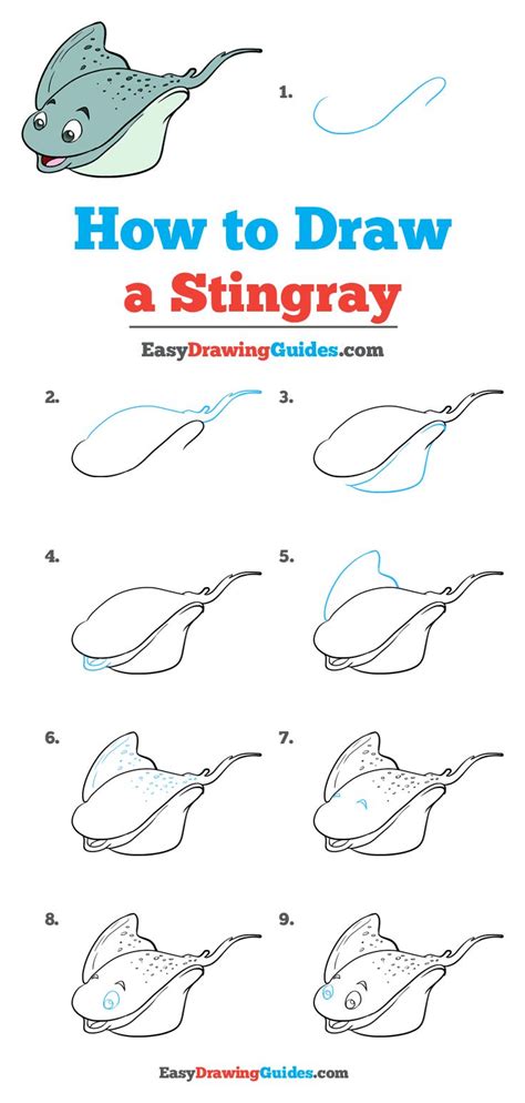 How To Draw A Stingray Really Easy Drawing Tutorial Drawing