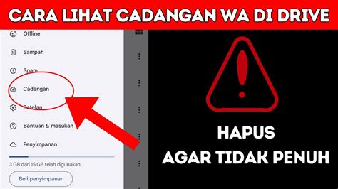 Cara Melihat Cadangan Wa Atau Whatsapp Di Google Drive Youtube