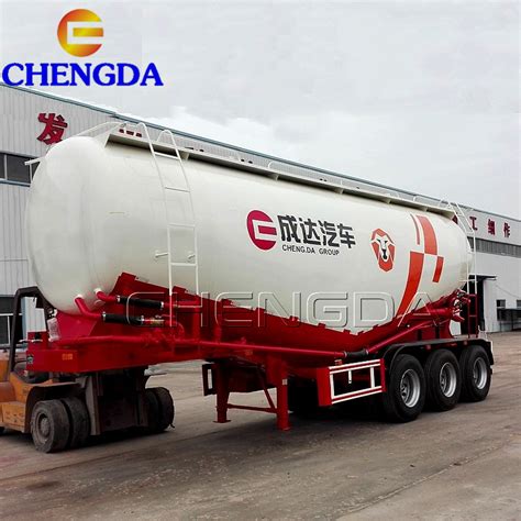 3 Axle 45cbm Dry Bulk Cement Tank Semi Trailer Bulk Cement Tanker And