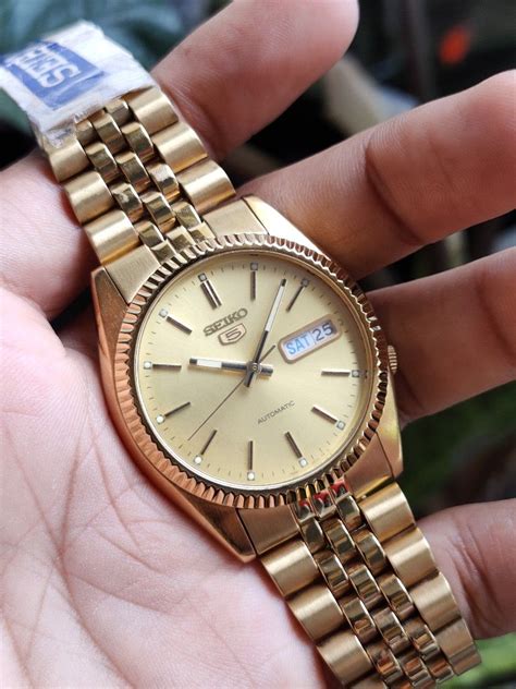 Seiko President SNXJ94 Seiko Datejust All Gold New Old Stock Rare