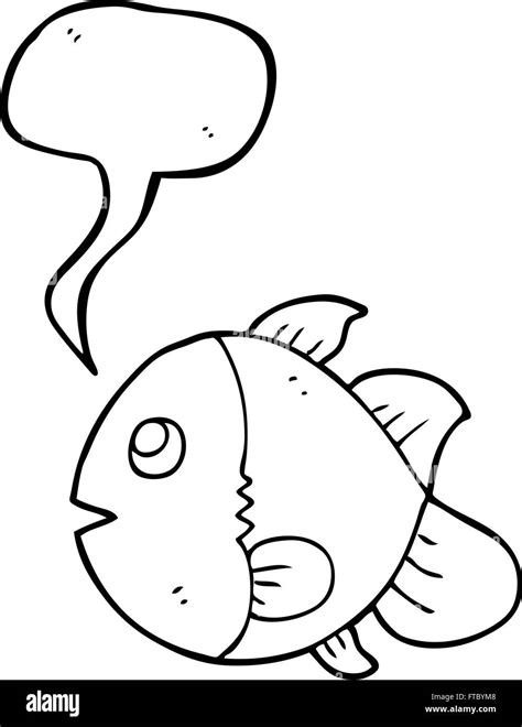 Freehand Drawn Speech Bubble Cartoon Fish Stock Vector Image Art Alamy