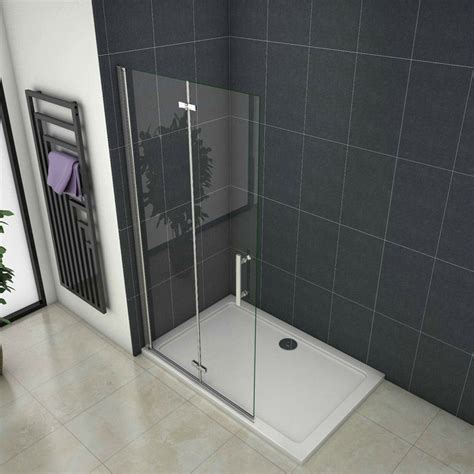 Wet Room Bi Fold Pivot Door Shower Panel Bath Screen Glass Aica Bathrooms