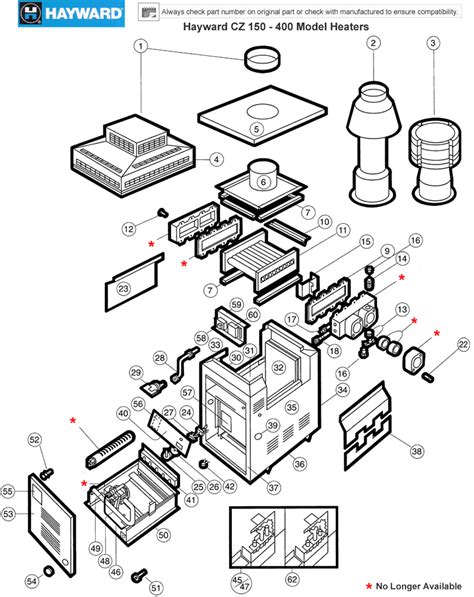 Hayward Cz 150 400 Model Heater Parts