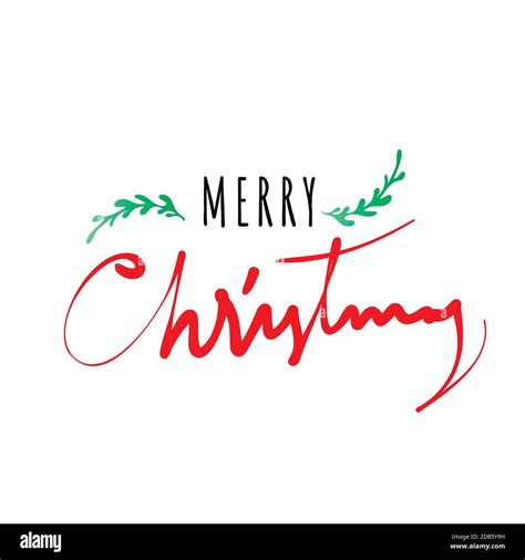 Merry Christmas Hand Lettering Design Usable For Banners Greeting