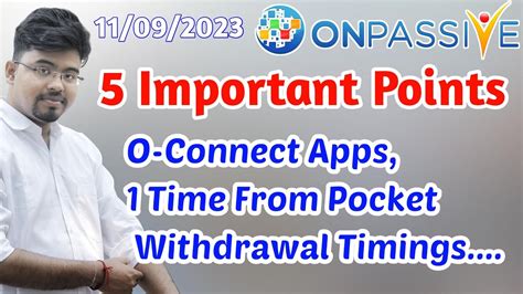 Onpassive Important Points O Connect Apps St Money From Your