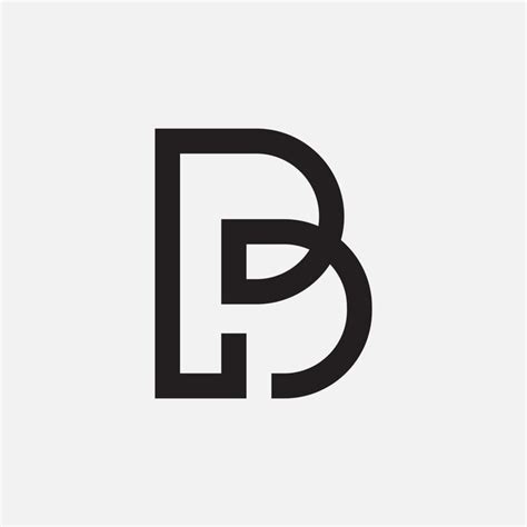 Premium Vector Letter Pb Or Bp Initial Line Art Geometric Abstract