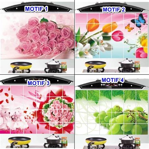 Jual Wallpaper Sticker Dinding Dapur Anti Minyak Ukuran 90cm X 60cm