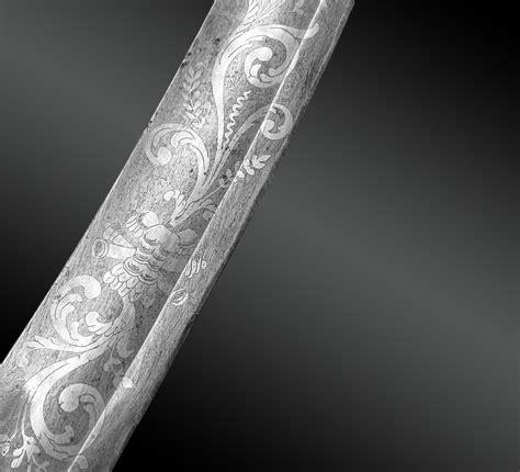 Officers Saber In The Oriental Style With Damascus Blade Engraved