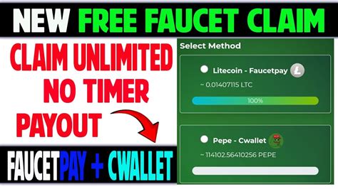 New Fresh Faucet Claim Earn Free Pepe And Litecoin Payout Instant