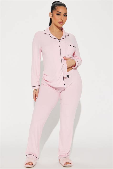 Cozy And Snuggly PJ Pants Set - Blush | Fashion Nova, Lingerie ...